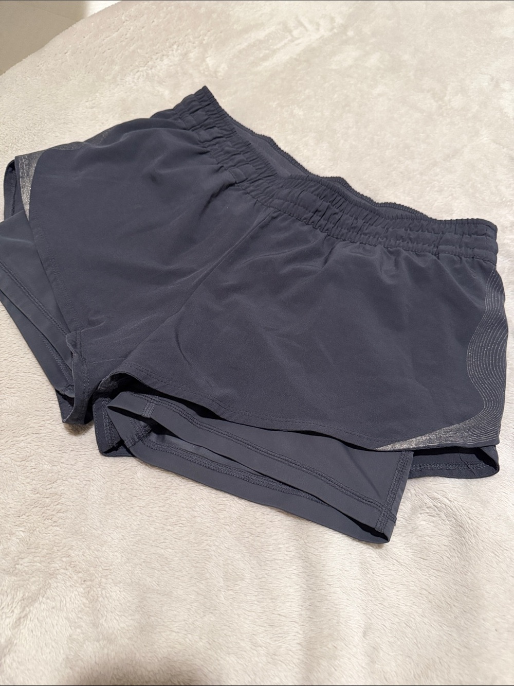 H&M Women's Performance Running Shorts in grey silver size 8